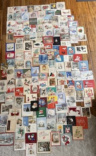 Vtg Lot Christmas Cards 30s 60s Prestigious Greeting 153 HUGE International