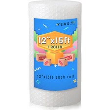 12 inch x 15 ft Bubble Cushioning Wrap, 1 Roll Perforated For Moving Boxes,
