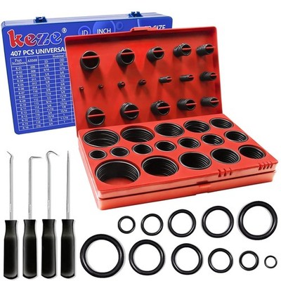 Comprehensive Automotive O-Ring Assortment   826 Universal Sizes & Tools