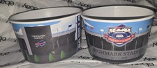 Lot of 2 Buffalo Bills Highmark Stadium 2025 FAREWELL SEASON Plastic Food Bucket