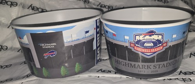 #ad #ad Lot of 2 Buffalo Bills Highmark Stadium 2025 FAREWELL SEASON Plastic Food Bucket $34.99