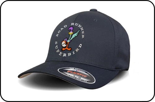Roadrunner Super Bird Logo - Embroidered Flexfit Adult Cap/Hat - S/M & L/XL