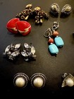 Estate Retro Clip On Earring Lot — photo 2