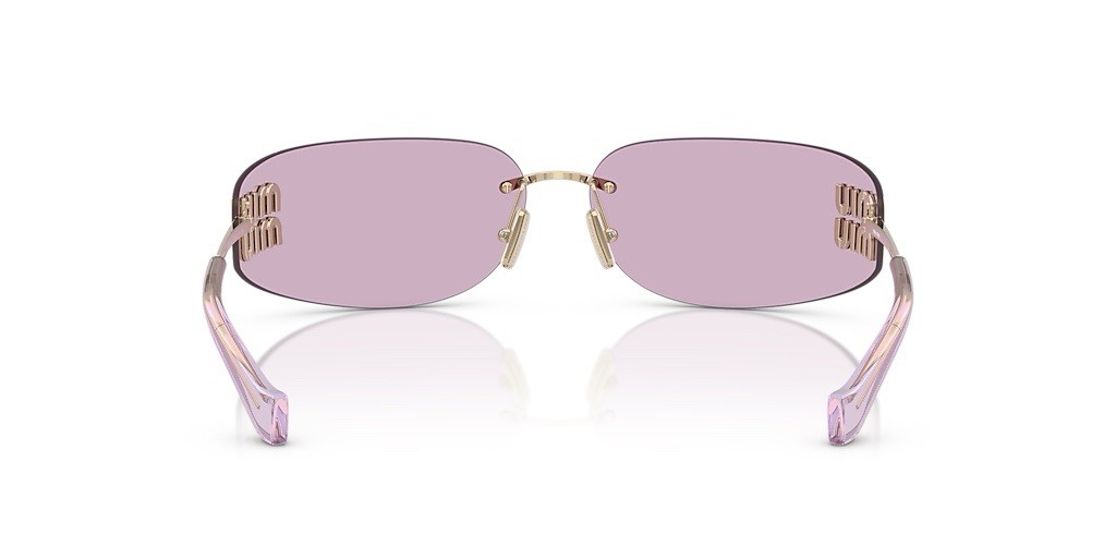 小物 miumiu rimless sunglasses purple Miu Miu MU 54YS 5AK06I Rimless Light Purple Wrap Sunglasses - US