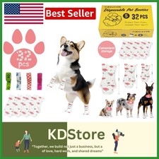 Disposable Waterproof Dog Booties 32 Pcs Breathable Paw Protectors for Small ...