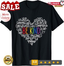 Be Kind LGBT Rainbow Pride Heart Quote Design Unisex T-Shirt
