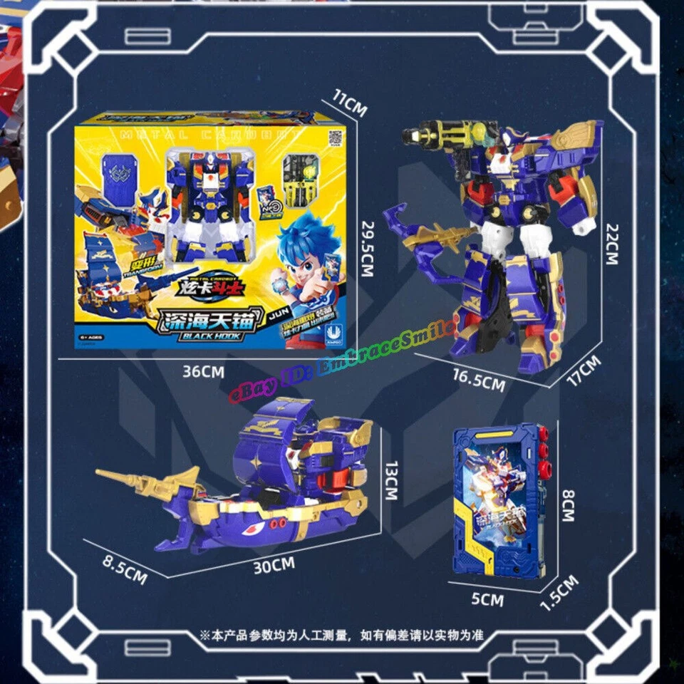 Captain Galleon Metal Cardbot Transforming Robot Action Figure with Black Hook - Image 4 of 4