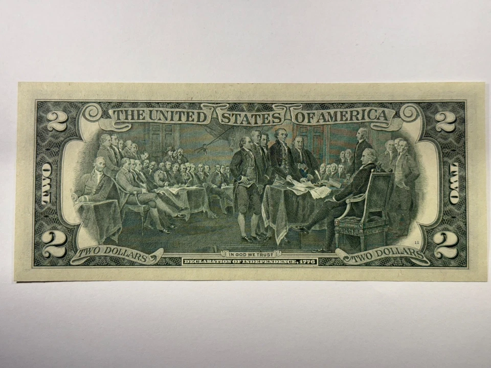 1976 $2 Dollar U.S. Federal Reserve UNC Banknote San Francisco fr#1935 SPC1392 - Image 3 of 3