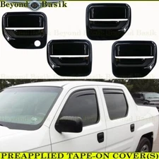 2006 2007 2008-2012 2013 2014 Honda Ridgeline 4dr GLOSS BLACK Door Handle COVERS