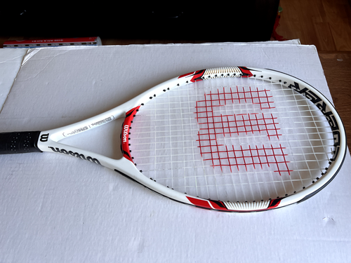 WILSON Federer 100 Tennis Racquet Racket 4 3/8 Grip Red White (Set Of 4) - Picture 18 of 20