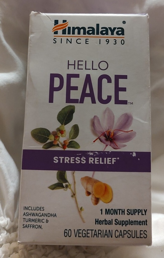 Himalaya HELLO PEACE Stress Relief Herbal Supplement 60 Ct New Sealed