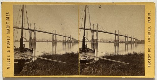 France Le Havre, Entrance Of The Port 1862 Stereo Photo Andrieu Vintage Albumen