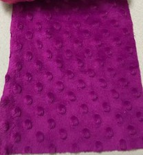 Minky Magenta Dimple dot soft cuddle fabric by the yard 60" wide