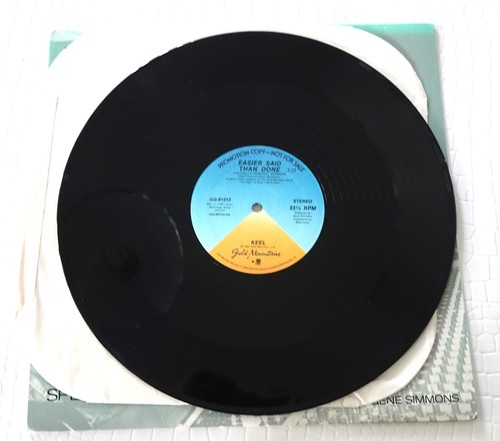 1985 KEEL Easier Said Than Done Vinyl LP Single GG-81212 Gene Simmons - Imagen 2 de 4