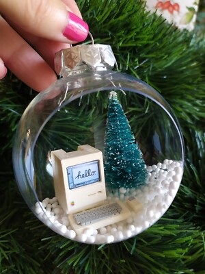Apple Macintosh Weihnachtskugel Retro Computer