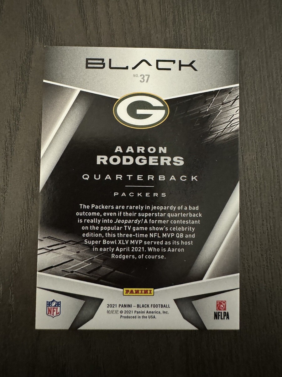 Celebrity Jeopardy Aaron Rodgers Jeopardy Stream 2021 Panini Black