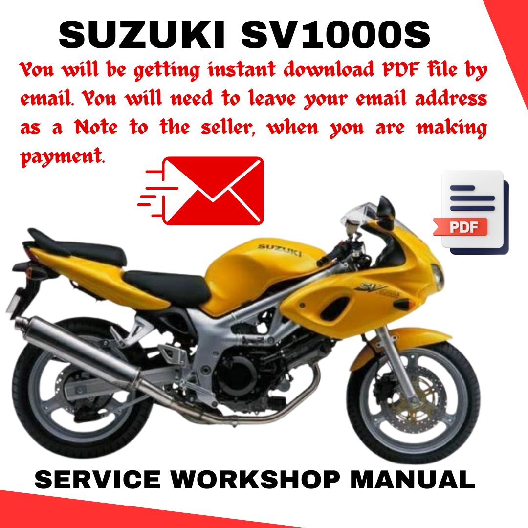 Suzuki SV1000S 2003 - 2007 Workshop Service Manual | PDF File