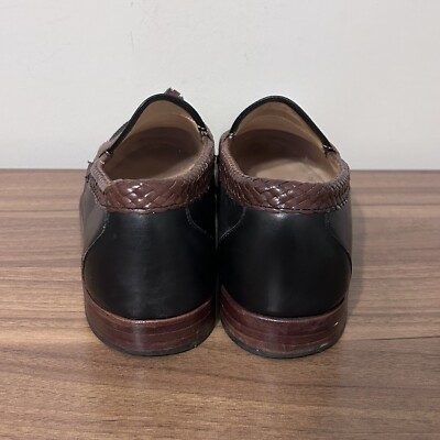 Allen Edmonds Men\'s 14 D Maxfield Black & Brown Leather Tassel Loafer Dress Shoe Allen Edmonds Men main image 4