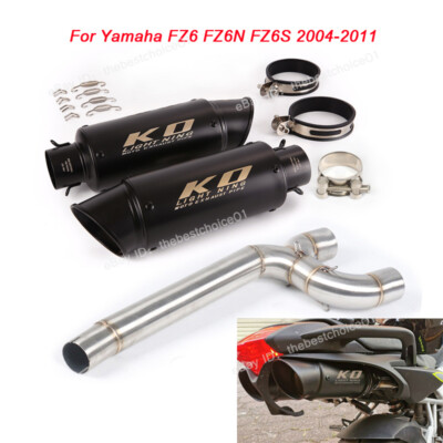 For Yamaha FZ6 FZ6N FZ6S 2004-2011 Motorcycle Exhaust Mid Pipe DB Killer Muffler