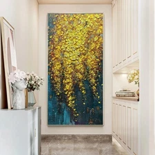 3D Flowers Handmade Abstract Canvas Oil Paintings Wall Art Pictures Living Room