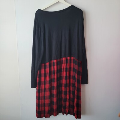 buffalo plaid midi dress Jinhomg Womens Casual Shirt Dresses Vintage Buffalo Plaid Print Midi Dress Lightweight Comfy Cotton Linen Button Down Spring Dresses Daily Wear Red XL