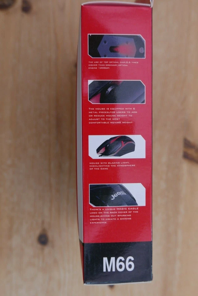Jedel Fashion Glare Wired Optical Gaming Mouse, M66, BNIB - Image 4 of 4