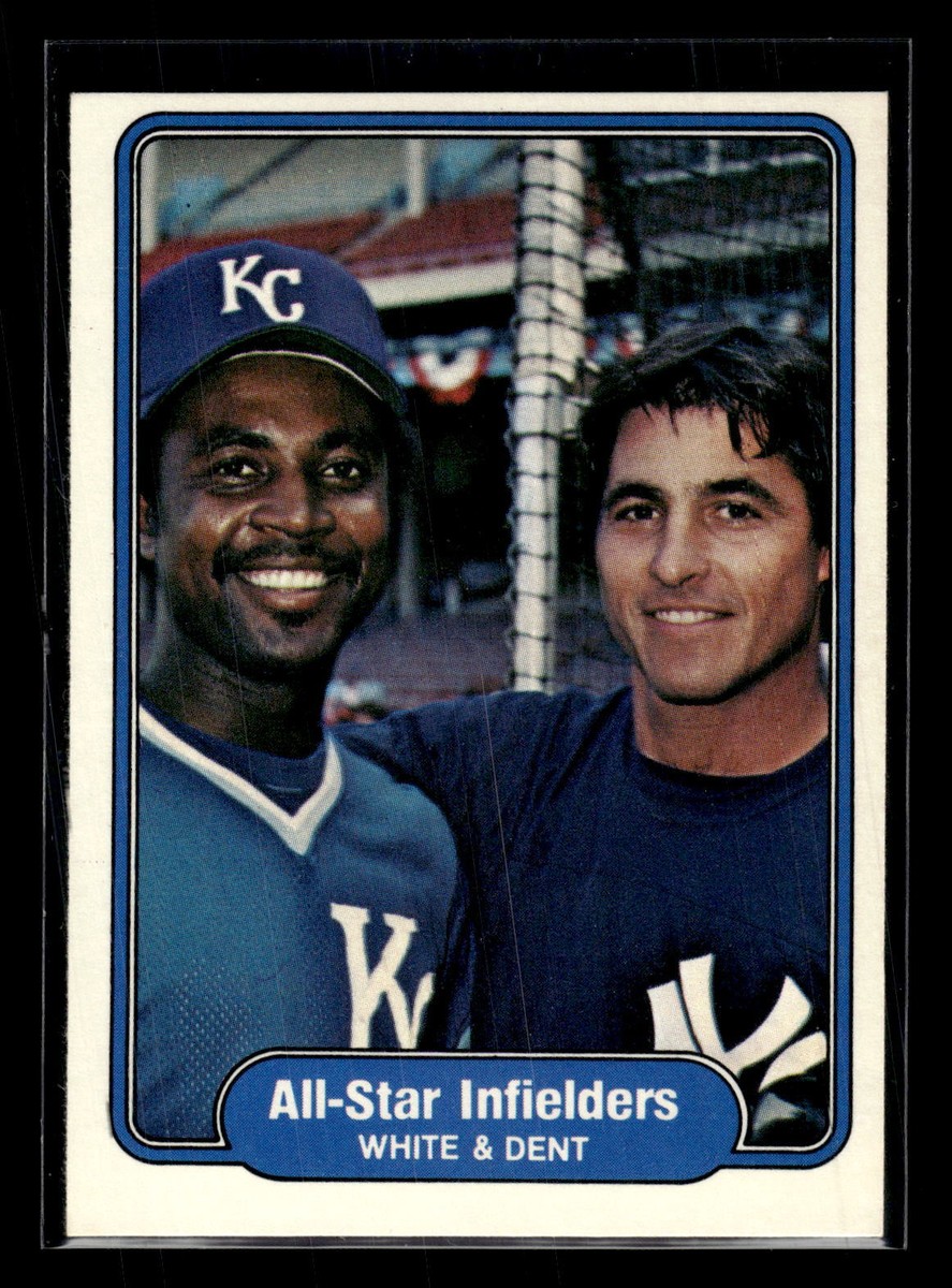 1982 Fleer #629 Frank White Mint All-Star Infielders Bucky Dent