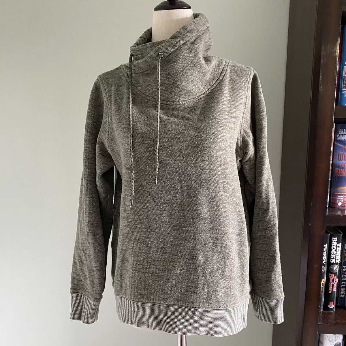 Columbia womens Small heathered green cowl neck pullover