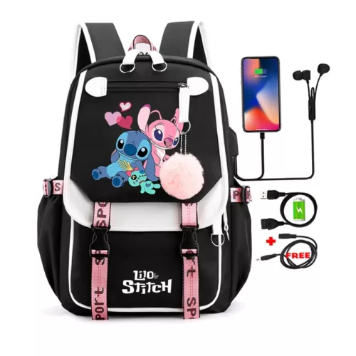 Zaino stampato punto Lilo 3 pezzi/set borsa a libro zaino borsa scuola nuovo - Foto 2 di 46