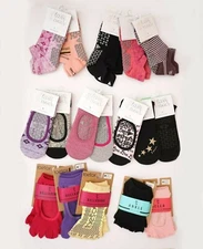 1 Pack TAVI NOIR Womens Organic Cotton Yoga Barre Pilates Grip Socks size S M L