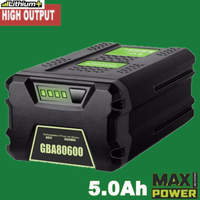 Akku 80V Li-Ion Gba80200/Pro FüR Greenworks GBA80400 G80B4 GBA80500 GBA80400
