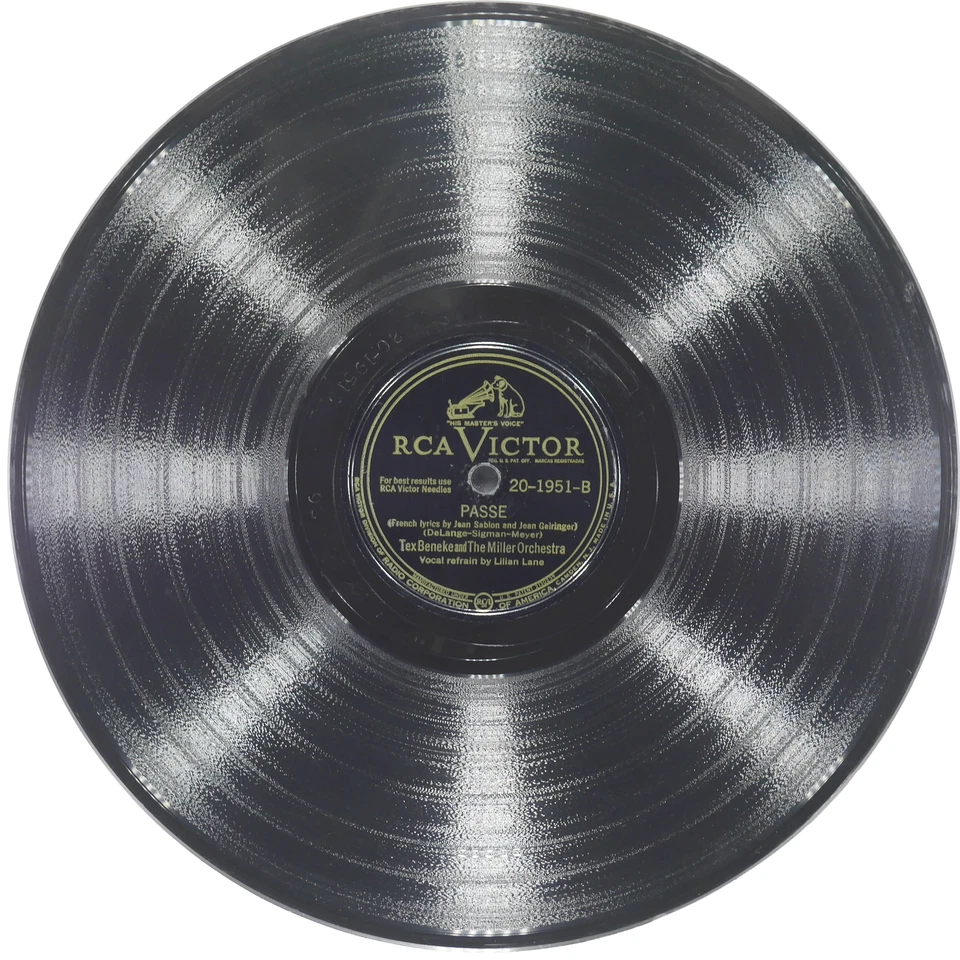 TEX BENEKE The Woodchuck Song / Passe RCA VICTOR 20-1951 VG+ 78 10" 1946 Vocal Foto 4 de 4