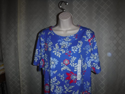 Size Plus Short Sleeve Women's T-Shirts ,3X,2X,1X,0X,Croft & Barrow Multi Color - Picture 13 of 679