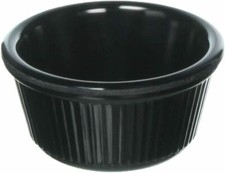 12 Pack of Fluted Black Melamine Ramekins 3oz