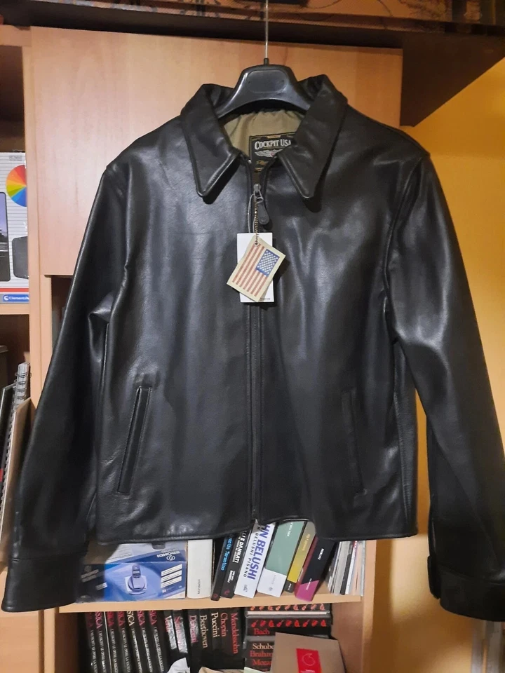 Cockpit USA CVW-9 Leather Souvenir Veteran Jacket L Top Gun Navy Far East Cruise - Image 4 of 4