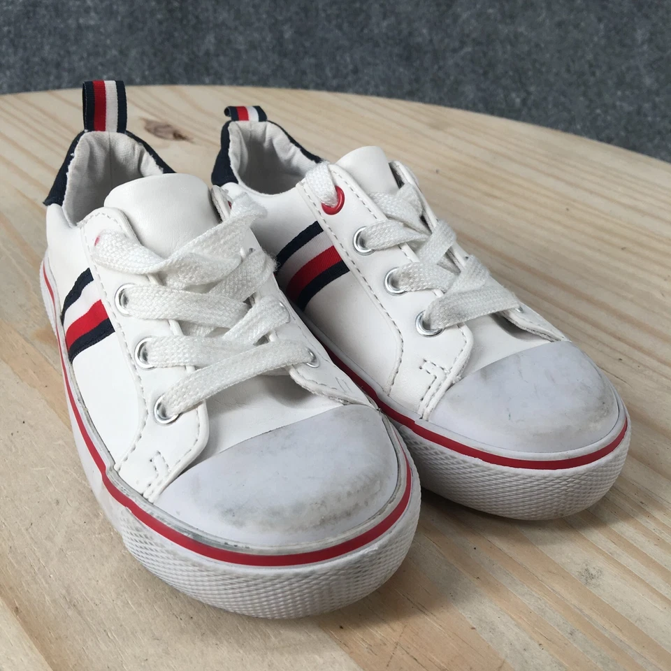 Tommy Hilfiger Zapatos Niño 8 Informales Zapatillas con Cordones 7177974 Blanco Imitación Cuero Foto 3 de 4