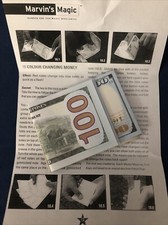 Vintage Magic Trick Colour Changing Money Mag...
