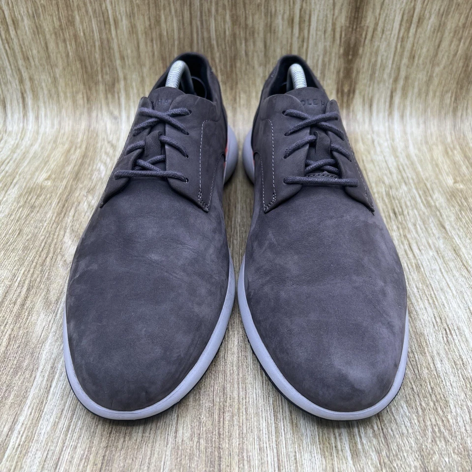 Sapato Oxford Camurça Cinza Cole Haan Grand Plus Essex Distance Masculino Tamanho 10M C33761 - Imagem 2 de 4