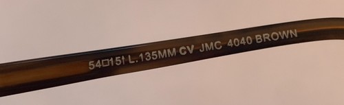 NWT Jessica Mcclintock JMC 4040 eyeglasses brown laminate 54/15/135 - Picture 4 of 5