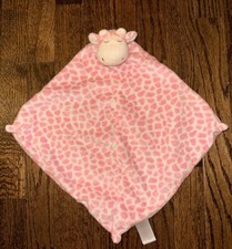 Angel Dear Pink White Giraffe Lovey Soft Plush Security Blanket Baby 13 x13