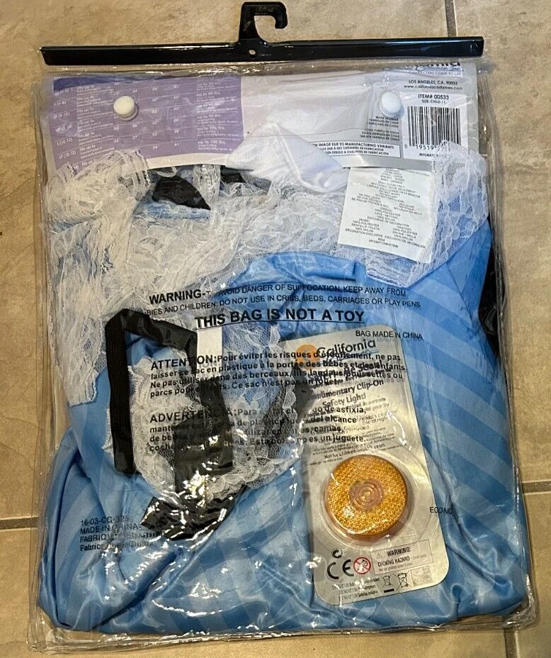 Vestido Alicia en el País de las Maravillas Deluxe California Disfraces NUEVO Niñas Grande 10-12 Foto 2 de 2