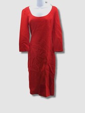 $250 Michael Kors Womens Red Wool 3/4 Sleeve Sheath Dress Size 8