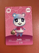 Judy 430 - Nintendo Amiibo Card - Animal Crossing New Horizons AUTHENTIC .