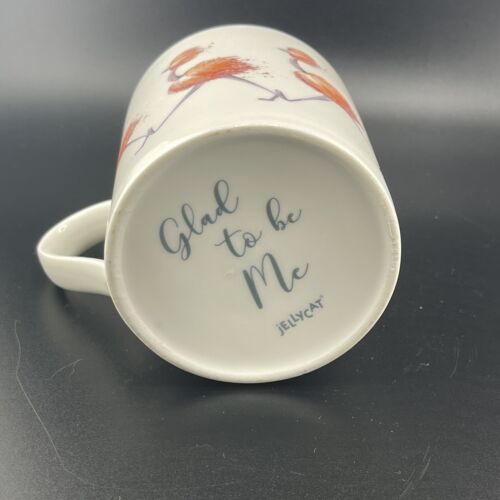 JellyCat Glad To Be Me Coffee Cup Tea Cocoa Mug Pink Ostrich - Picture 5 of 8
