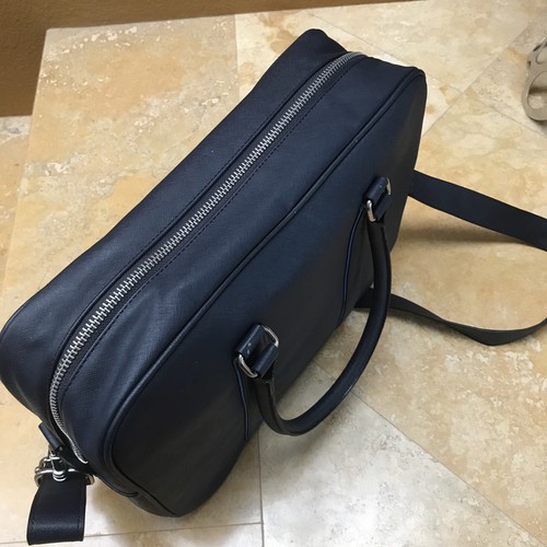 Maletín de cuero ZARA para hombre azul sintético epi nuevo con etiquetas con funda para computadora portátil fue de $99 - Imagen 3 de 17