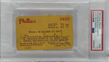 1952 PSA Ticket Pass Phillies Ed Mathews First HR 4/19 Robin Roberts 25 Win ⚾️ 1952 PSA Ticket Pass Phillies Ed Mathews First HR 4/19 Robin Roberts 25 Win ⚾️