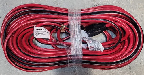 Husky 100 Fuß 14/3 Mittelschwer Innenbereich/Aussenbereich geerdet Verlängerungskabel rot/schwarz - Bild 2 von 3