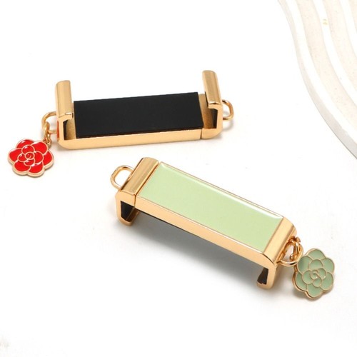 with Flower Pendant Mobile Phone Back Clip Metal Phone DIY Chain Women Girls - Photo 4 sur 16