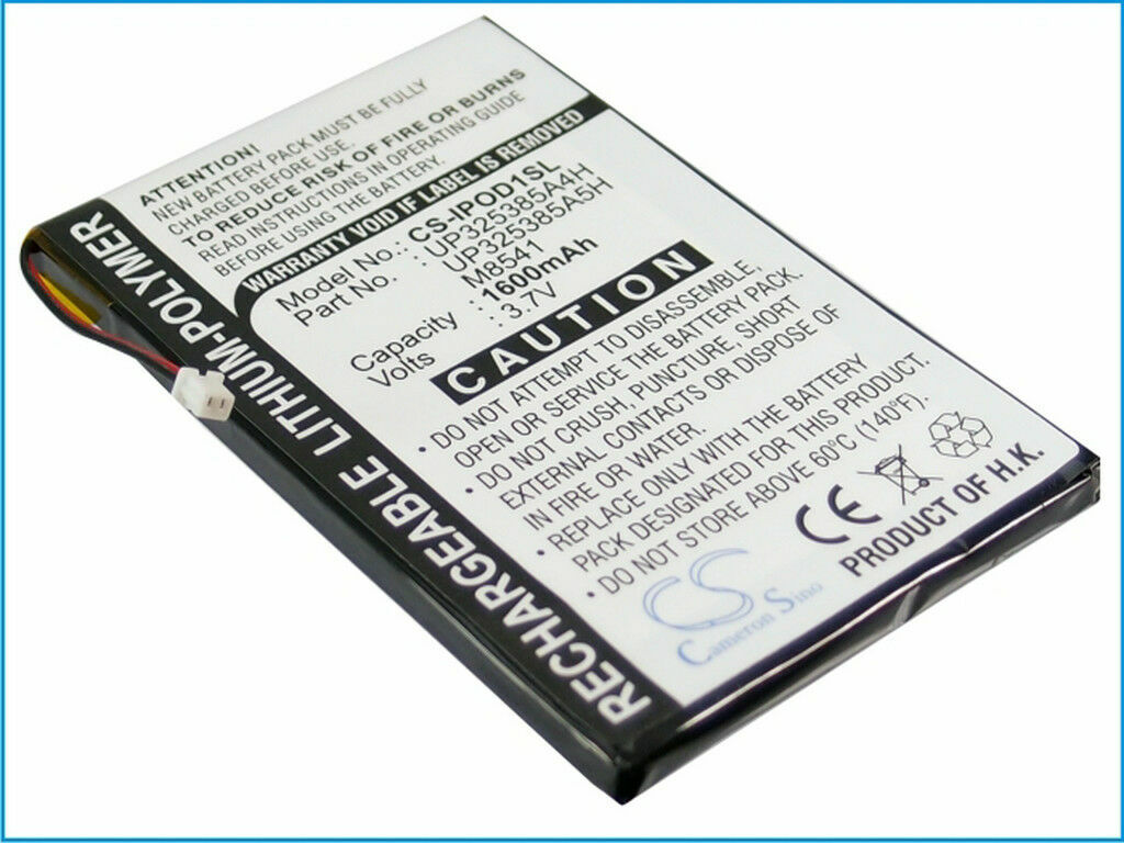 vhbw batteria compatibile con Apple iPod Classic 6th GEN MB147C/A