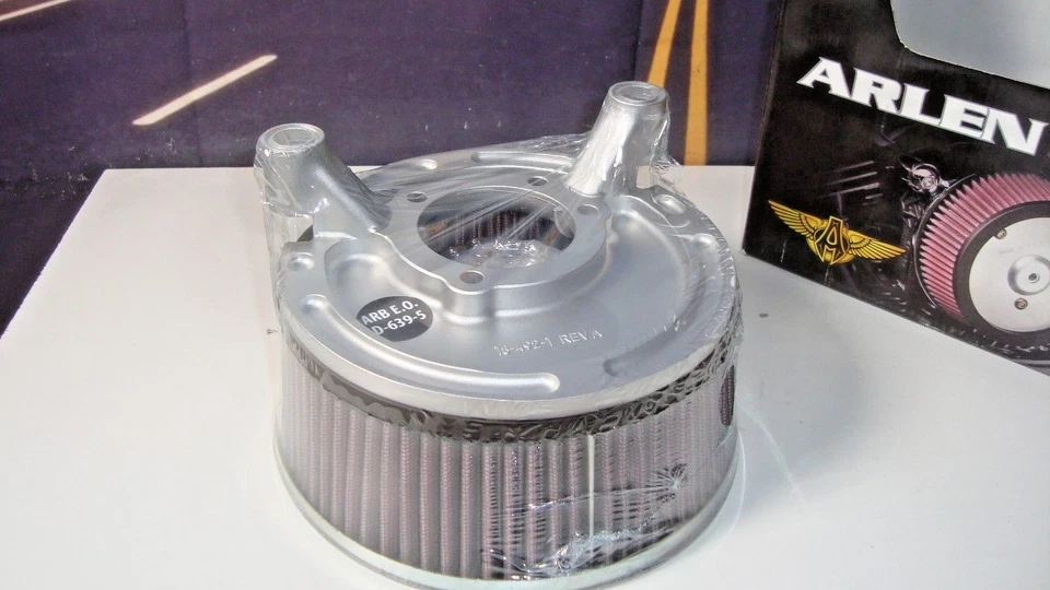 Kit de filtro de aire Harley XL Sportster 18 Up Arlen Ness 18-445 Big Sucker etapa I X4 Foto 2 de 4